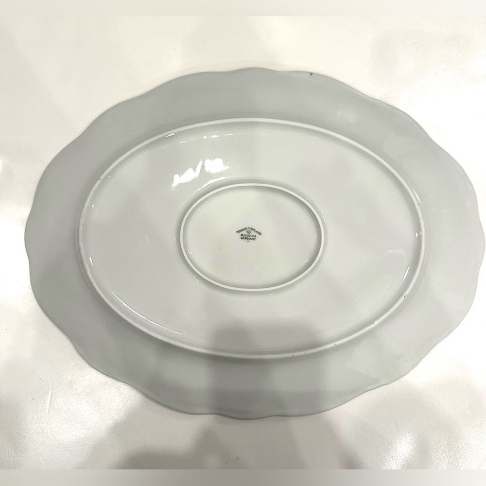 Johann Haviland Large Serving Platter Blue Garland Pattern White - Picture 4 of 7